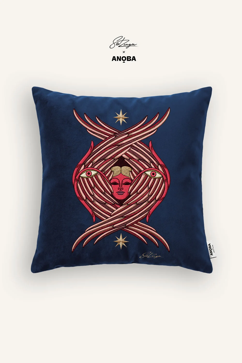 Elisa Seitzinger "Cherubino" - Cuscino Midnight Blue